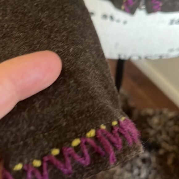 Free People Brown Zipper Closure Hoodie Sweater Casual Boho Feminine - Picture 7 of 9